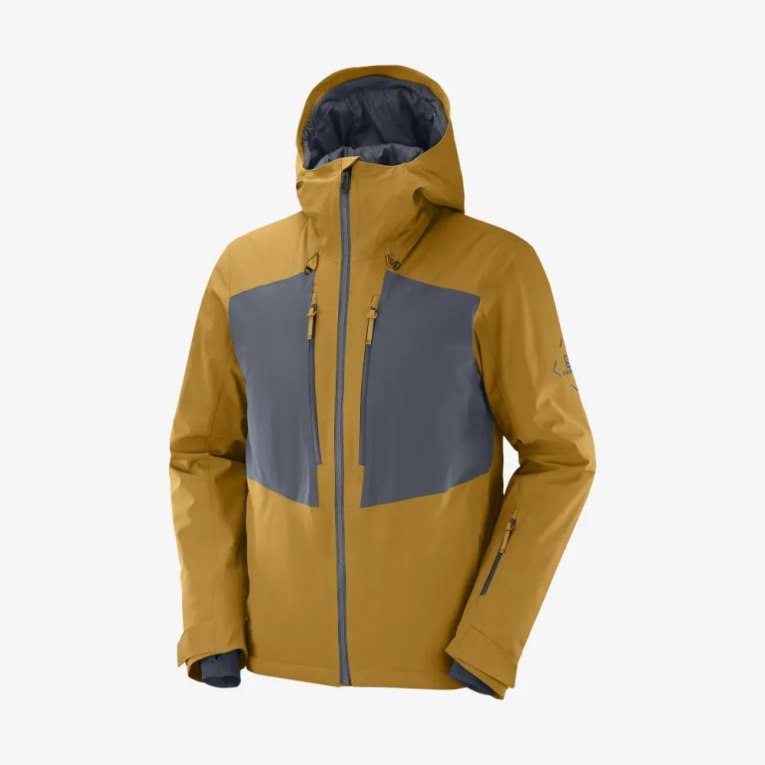 Yellow Salomon Highland Men's Insulated Jackets | IE MD0574